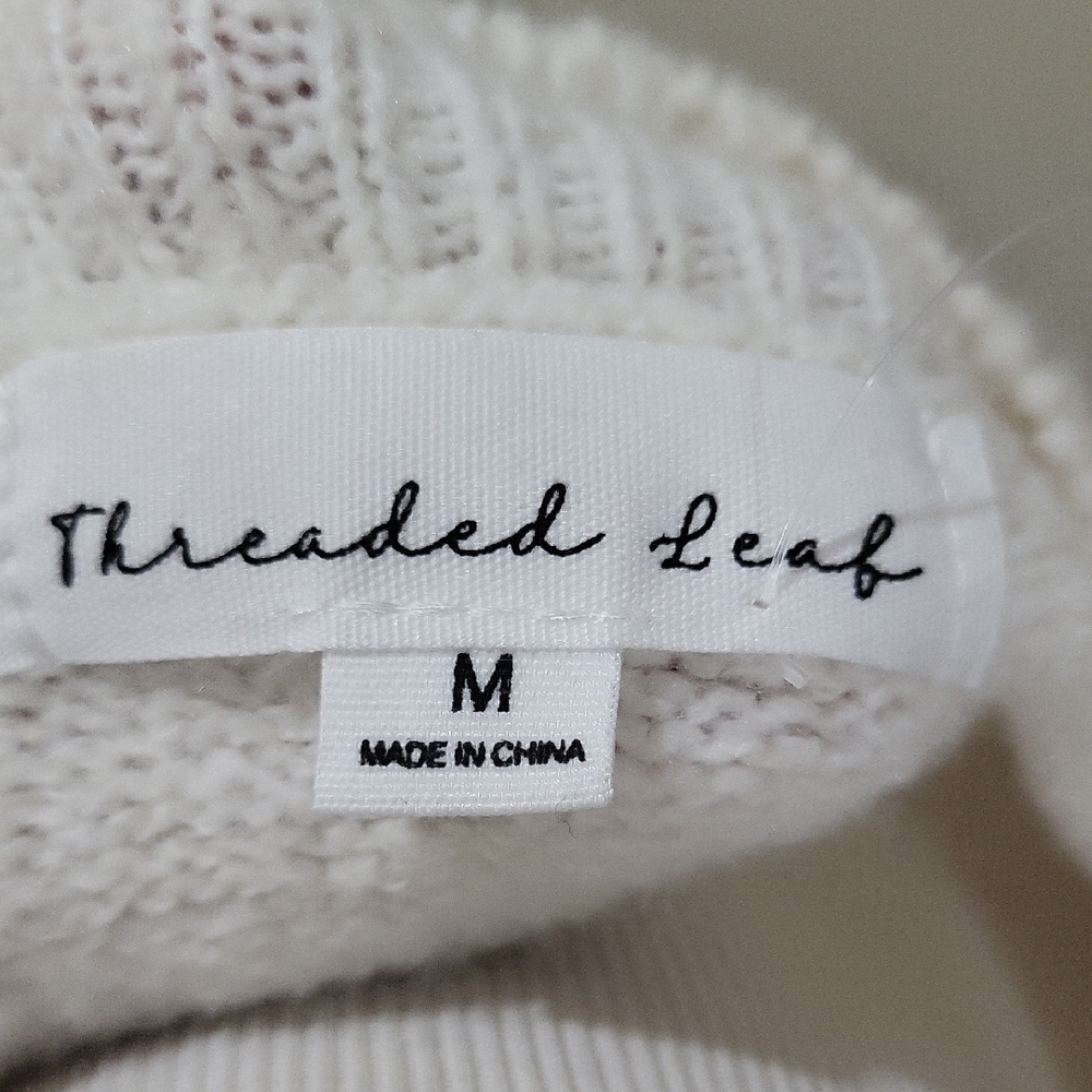 Off White Knit Sweater Showing TEDDY BEAR with Bow design. - Picture 2 of 13